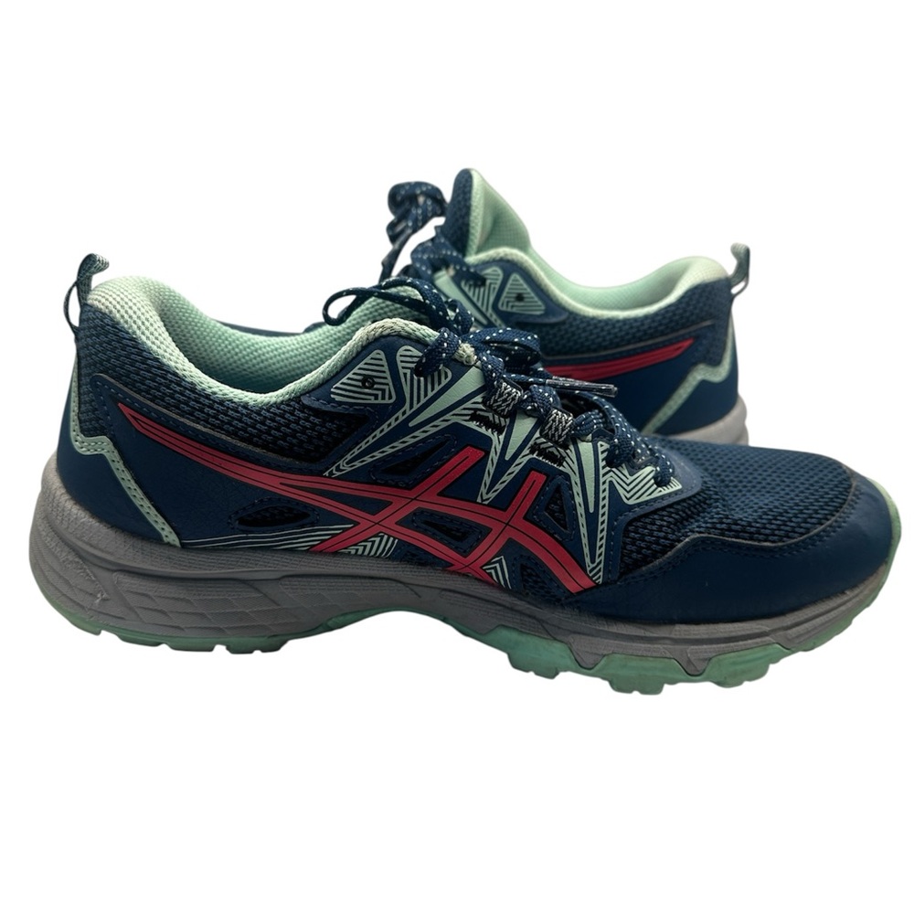 Asics Gel Venture 8 Women's Trail Running shoes Size 7 Blue Pink 1012B231